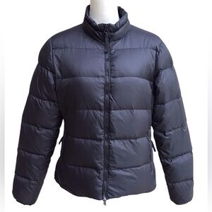 Dover Black Quilted Packable Down Jacket Coat  Size Large
